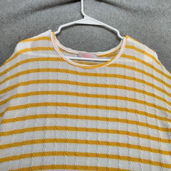 C+D+M Collection Pullover Sweater Womens Size S Embroidered Scalloped 3/4 Sleeve - Picture 2 of 13